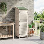 vidaXL Tuin Shed Wit 59 x 56 x 176 cm Massief Vurenhout, Verzenden, Nieuw
