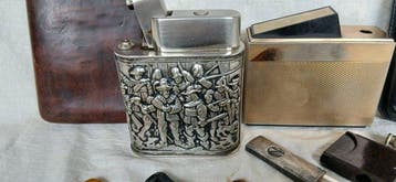 Sans prix de réserve - Pipe - Argent, Plaqué or, Cuir,, Nieuw