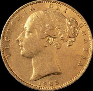 Verenigd Koninkrijk. Victoria. Sovereign 1853 NGC AU58