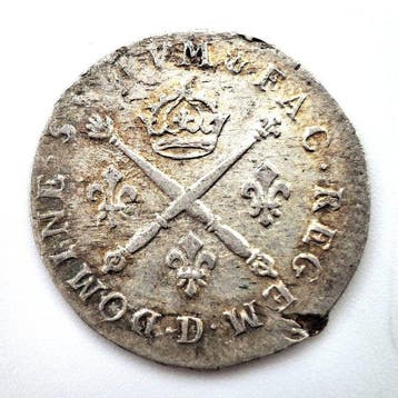 Frankrijk. Louis XIV (1643-1715). 10 Sols 1706-D, Lyon, Postzegels en Munten