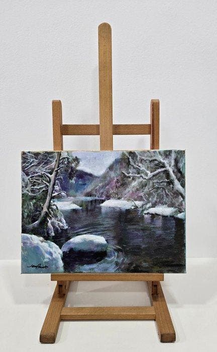 Jean Claude (XX) - NO RESERVE - Reflets glacés, Antiquités & Art, Art | Peinture | Classique