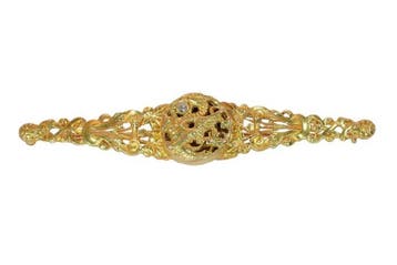 Broche - 18 karaat Geel goud - Diamant - Antiek Victoriaans