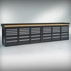 Datona Werkbank PRO – eiken werkblad – 36 lades – 400 cm –, Ophalen of Verzenden