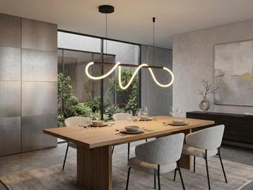 Veiling - Hanglamp Zand Zwart 110cm 40W LED CCT 3 Kleur + Di