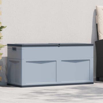 vidaXL Opbergkist 320 L grijs zwart, Verzenden