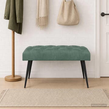 vidaXL Bank met knopen tufting Zeegroen 80 x 40 x 46 cm, Verzenden, Nieuw