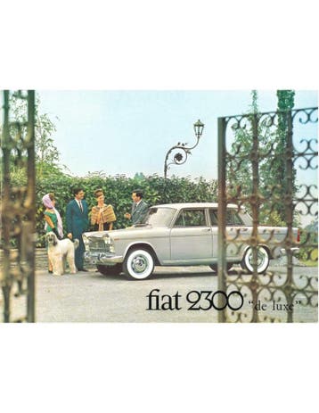 1964 FIAT 2300 DE LUXE SEDAN BROCHURE ENGELS, Ophalen of Verzenden