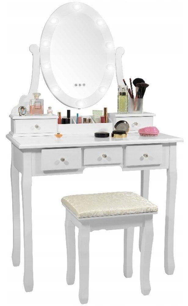 Witte Kaptafel met LED | Tweede kansje | OP = OP, Maison & Meubles, Tables | Coiffeuses, Envoi