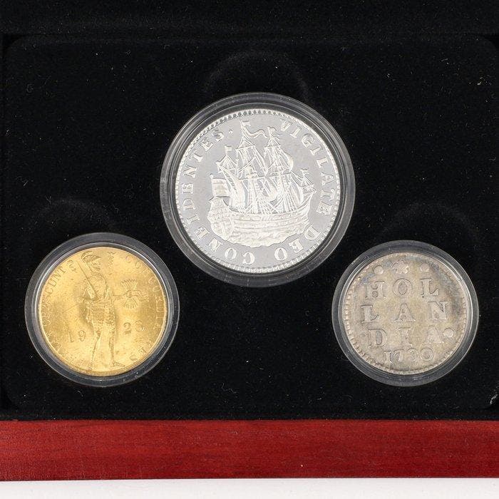 Nederland. 1721/1928 Koopmans set - Met gouden Dukaat, Postzegels en Munten, Munten | Nederland