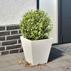vidaXL Plantenbak 30x30x30 cm staal wit, Verzenden