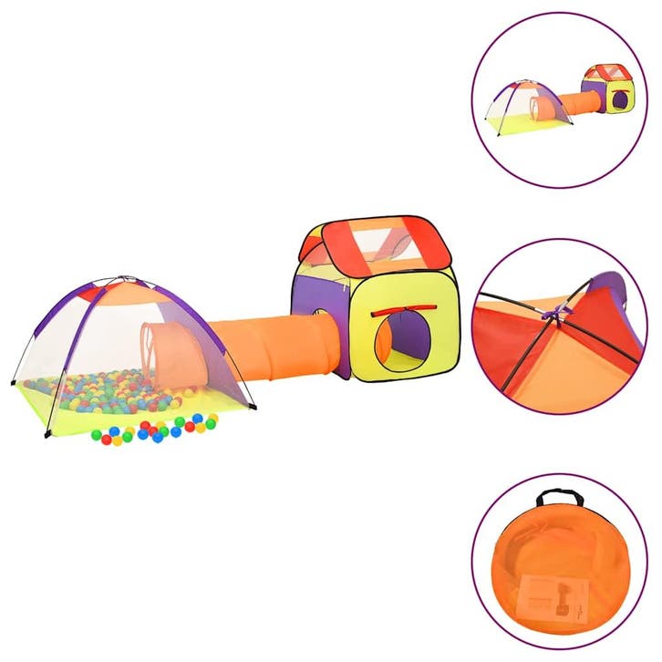 vidaXL Kinderspeeltent 338x123x111 cm meerkleurig, Kinderen en Baby's, Speelgoed | Buiten | Speeltoestellen, Nieuw, Verzenden