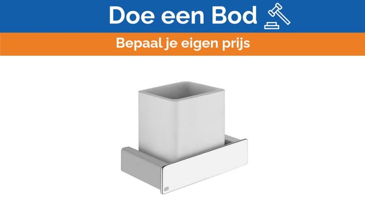 Bieden: Gessi Ispa 41607-031 chrome brush holder, Doe-het-zelf en Bouw, Sanitair, Ophalen of Verzenden