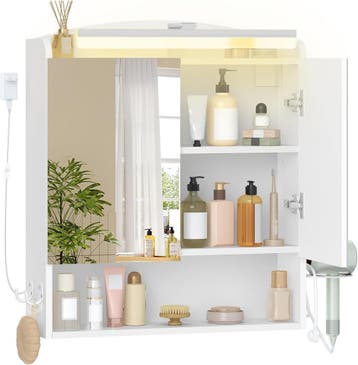Hzuaneri MC10003XEU Spiegelkast met verlichting, badkamerkas, Verzenden, Nieuw