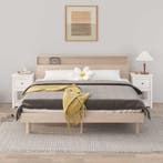 vidaXL Nachtkastjes 2 st 40x35x61,5 cm massief grenenhout, Verzenden, Nieuw