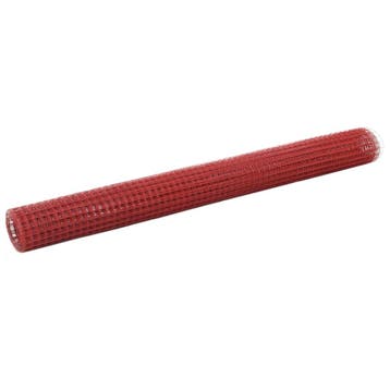 vidaXL Kippengaas 25x1,5 m staal met PVC coating rood, Tuin en Terras, Verzenden, Nieuw