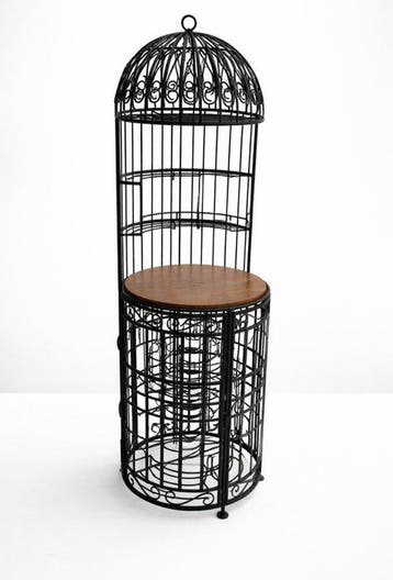 Drankkast - Smeedijzer - Vintage wijnrek van smeedijzer, Antiek en Kunst