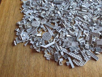 Lego Onderdelen - Classic - 1750 gr de vrac lego gris et, Kinderen en Baby's, Nieuw