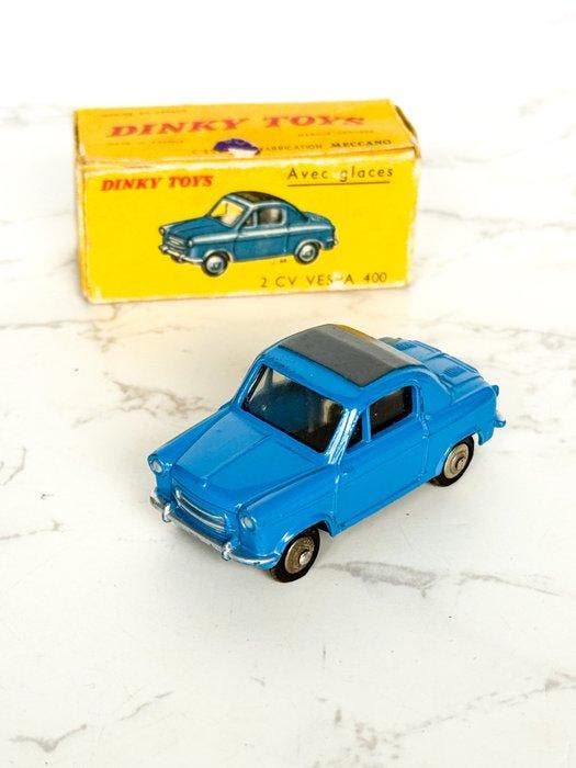 Dinky Toys Vespa 400 2CV – N°24L – Bleue – 1/43 – Jamais Jouée, En Boîte
