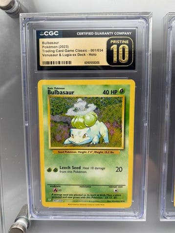 Pokémon - 3 Graded card - Bulbasaur, Squirtle & Charmander -, Nieuw