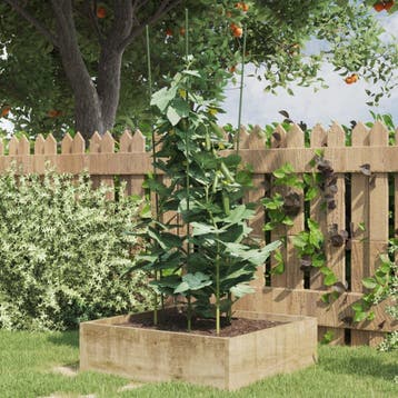 vidaXL Plantensteunen 5 st met 4 ringen 90 cm staal groen, Verzenden