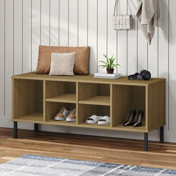 vidaXL Schoenenrek met metalen poten OSLO 106x35x45cm, Huis en Inrichting, Kasten | Schoenenkasten, Verzenden, Nieuw
