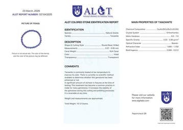 ALGT-gecertificeerd - Zeer exclusieve natuurlijke tanzaniet