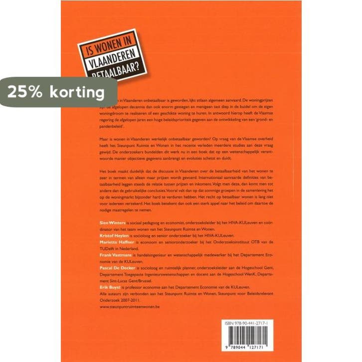 Is wonen in Vlaanderen betaalbaar? 9789044127171, Boeken, Wetenschap, Zo goed als nieuw, Verzenden