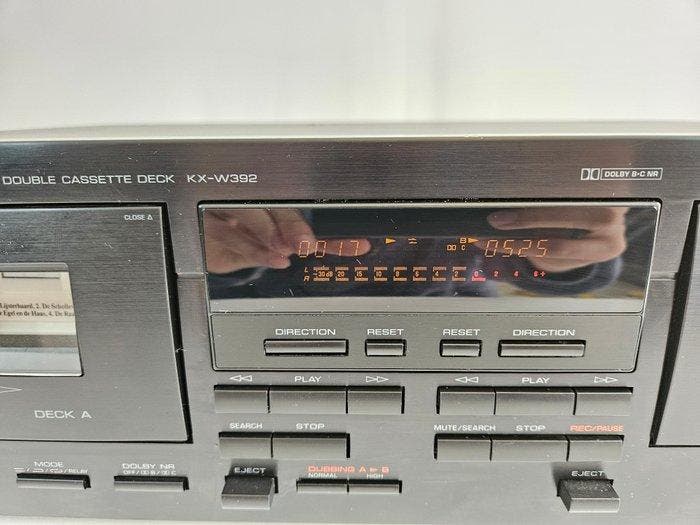 Yamaha - KX-W392 dubbel cassette deck Audiocassette deck, Audio, Tv en Foto, Radio's