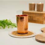 Puur Koperen Beker Bloempatroon Geheel - 300 ml, Ophalen of Verzenden, Nieuw