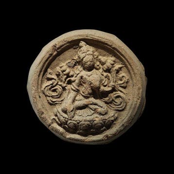 Oud-Chinees, Ming-dynastie Terracotta Tsa-Tsa-tablet met