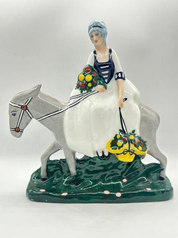 Etling Editions Paris - Figuur - Lady on a donkey -, Antiquités & Art