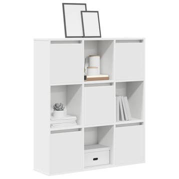 vidaXL Boekenkast 89x24x101,5 cm bewerkt hout wit, Verzenden