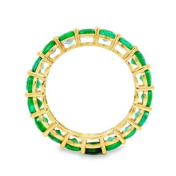 Bague - 14 carats Or jaune - 3.58ct. tw. Émeraude - Emerald