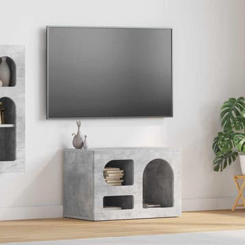 vidaXL TV Kast ELST 60 x 35 x 40 cm Beton Grijs Bewerkt hout, Verzenden