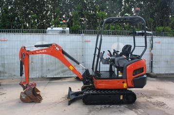 Veiling: Minigraver Kubota KX015-4 Diesel 9.6kW 2012, Ophalen