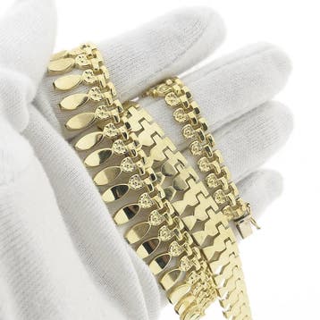 Gouden Cleopatra collier (Ketting), Ophalen of Verzenden