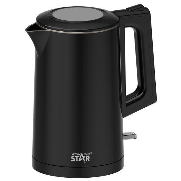 Winning Star  Waterkoker 1.7 Liter 1500w  Zwart, Elektronische apparatuur, Waterkokers, Ophalen of Verzenden