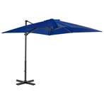 vidaXL Zweefparasol met aluminium paal 250x250 cm azuurblauw, Verzenden, Nieuw