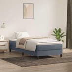 vidaXL Boxspring met matras fluweel donkergrijs 80x220 cm, Verzenden, Nieuw