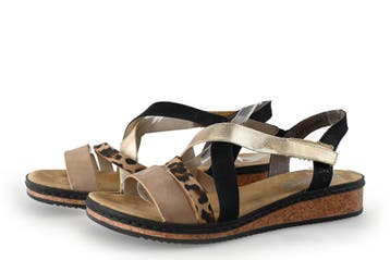 Rieker Sandalen in maat 41 Zwart, Verzenden, Zwart, Sandalen of Muiltjes, Zo goed als nieuw