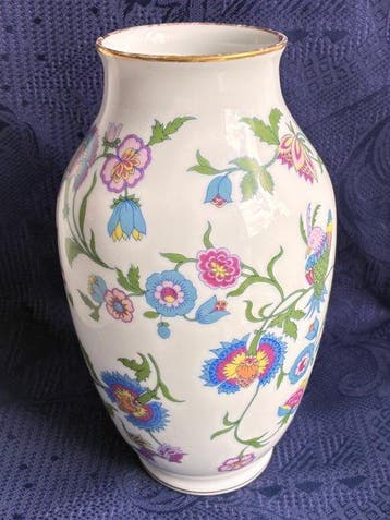 Rosenthal - Vase - Porcelaine - Vase perroquet à bord doré