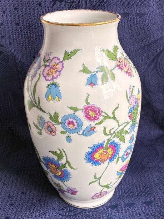 Rosenthal - Vase - Porcelaine - Vase perroquet à bord doré, Antiquités & Art, Antiquités | Verre & Cristal