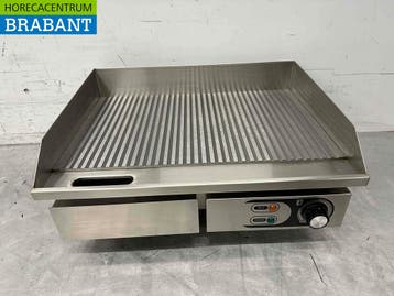 RVS Grillplaat Bakplaat Geribbelde plaat 55 cm 230V Horeca, Ophalen of Verzenden