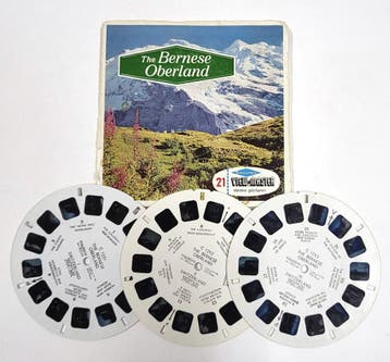 Vintage View-Master C125 Berner Oberland, 3 stereoschijfjes, Verzenden