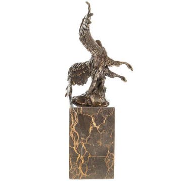 Figuur - Bronzefigur Adler 33CM - Brons, Marmer