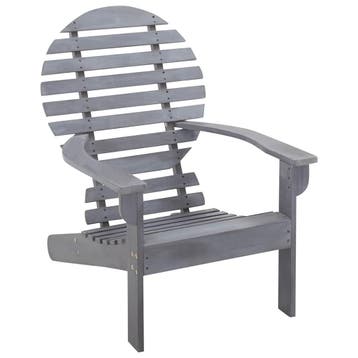 vidaXL Stoel Adirondack massief acaciahout grijs, Verzenden, Nieuw