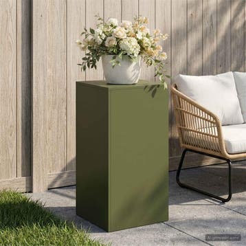 vidaXL Plantenstand Olijfgroen 40 x 40 x 80 cm weervast, Verzenden, Nieuw