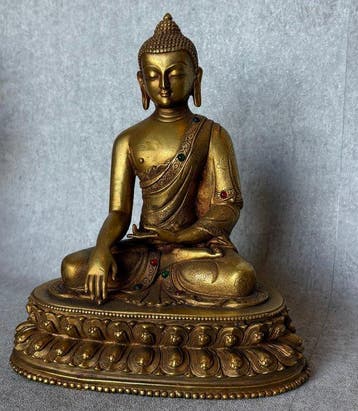 Shakyamuni Boeddha - Bronze - Asie (Sans prix de réserve), Antiquités & Art