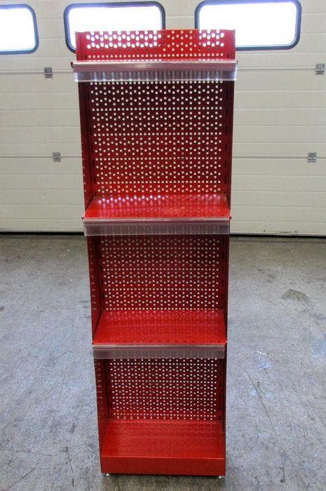 Rek, Display Perfo B43 x D23 x H142cm, rood, Nieuw, Zakelijke goederen, Kantoor en Winkelinrichting | Kantoorartikelen
