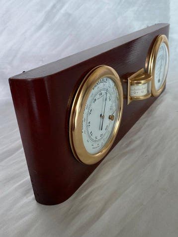 Maritieme objecten - Vintage barometer, thermometer en
